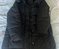 Vero Moda Black Puffer Coat with Hood - Size S