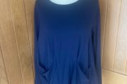 Cos navy viscose top size M/10-12