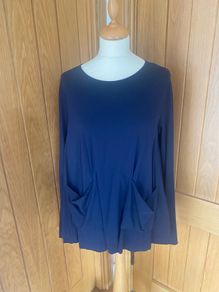 Cos navy viscose top size M/10-12