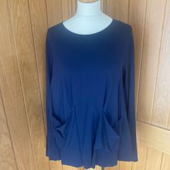 Cos navy viscose top size M/10-12
