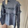 jumper Bnwt blue lace jumper with frilled detail 10/12 Image 2