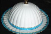 Antique Fine Bone China Muffin/Butter Dish