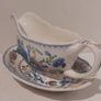 Beautiful Vintage Masons Ironstone Gravy Boat and Matching Underplate in the Regency Pattern, Circa 1940 Image 2