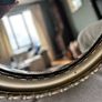 Antique style oval gold wall mirror. Image 5
