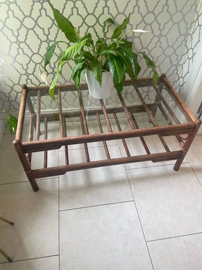 Mid Century bamboo coffee table