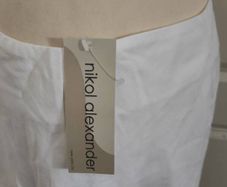 White Nikki Alexander lined skirt new