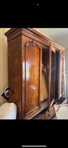 Victorian mahogany triple wardrobe
