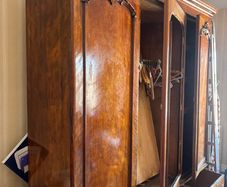 Victorian mahogany triple wardrobe