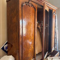 Victorian mahogany triple wardrobe