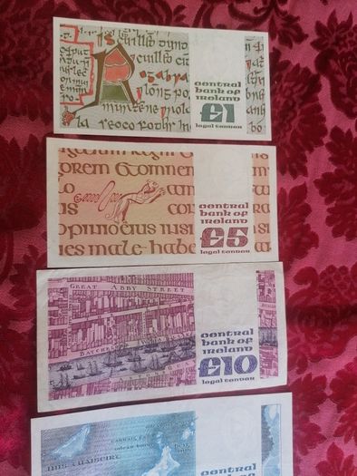 Ireland Full Set B Series Banknotes