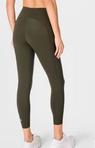 Sweaty Betty Power UltraSculpt High Waisted 7/8 Gym Leggings, Nori Green