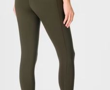 Sweaty Betty Power UltraSculpt High Waisted 7/8 Gym Leggings, Nori Green
