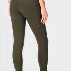 Sweaty Betty Power UltraSculpt High Waisted 7/8 Gym Leggings, Nori Green