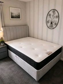 Double bed with mattress headboard also included
