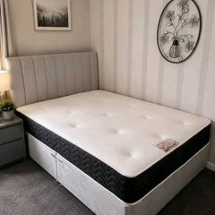 Double bed with mattress headboard also included