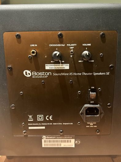Boston Acoustics SoundWare XS Active Subwoofer with speakers