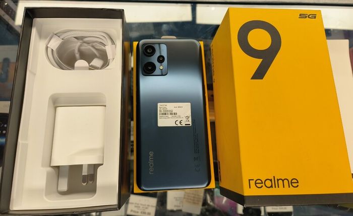 realme 9 5G (6.6") 128GB Dual Sim Unlocked to All Networks Black 50MP AI Triple Camera (New Open Box)