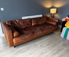 3 seater leather sofa