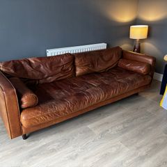 3 seater leather sofa