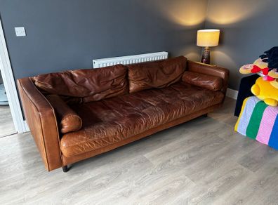 3 seater leather sofa