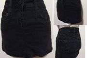 Black Denim Skirt, New