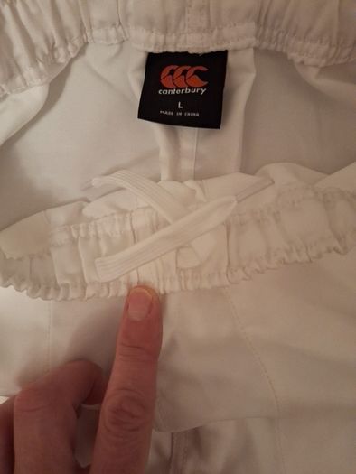 Canterbury rugby white shorts adult large