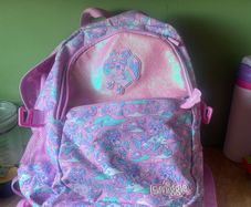 Smiggles girls pink unicorn school bag.