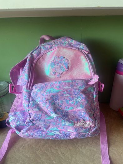Smiggles girls pink unicorn school bag.