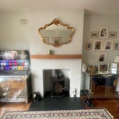 Wood burning stove with accessories