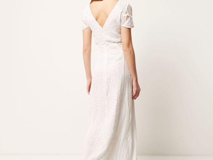 Cream Embroidered Maxi Dress