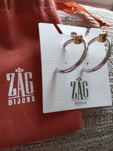 "ZAG" Hoop Earrings(Brand New) PRICE DROP