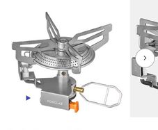 gas camping stove and gas canisters