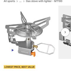 gas camping stove and gas canisters