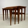 Exquisite Set of Mid Century Danish Nesting Tables by Kai Kristensen Image 5