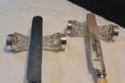 Levi &amp;Salaman Sterling Silver and Cut Glass Knife Rests(1902)