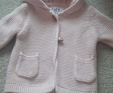 Hooded cardigan jacket for baby girl