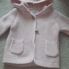 Hooded cardigan jacket for baby girl