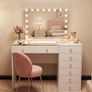 Vanity Mirror Hollywood Mirror with Lights 18 LED With USB Charging Port Bluetooth Speaker 80x58 Image 7