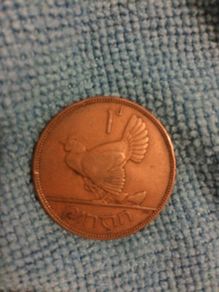 1937 Irish penny 1d pingin