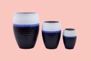 Large Premium Glazed Kimi Planter Set
