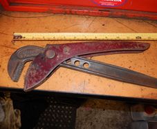 Vintage Adjustable Pipe Wrench,Heavy Duty