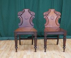 Victorian Mahogany Hall Chairs