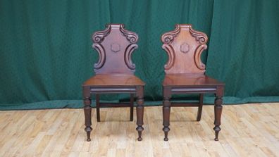 Victorian Mahogany Hall Chairs