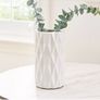 White Geometric Style Vase Image 10