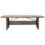 Garden Table 240x90x74 cm Poly Rattan and Solid Acacia Wood Image 3