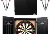 NEW SALE | Home Darts Centre | Complete Home Dart Board Centre Including Cabinet, Dartboard and 2 Sets of Darts