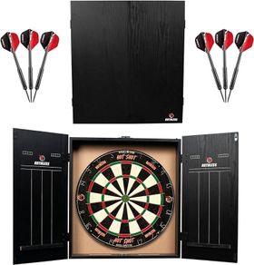 NEW SALE | Home Darts Centre | Complete Home Dart Board Centre Including Cabinet, Dartboard and 2 Sets of Darts