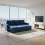 Blue Corner Sofa Bed Storage,215cm Image 2