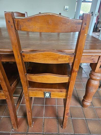 Solid wood kitchen table and chairs
