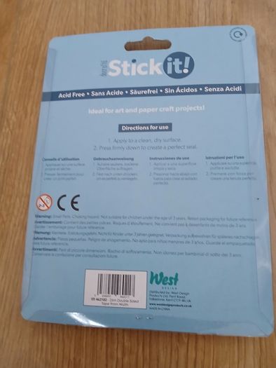 Double Sided Tape 9mm x 25m and card making stickers and embellishments